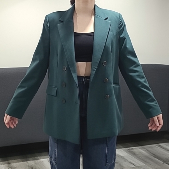 Mango Jackets & Blazers - Mango Green Blazer (NWT)